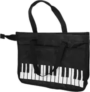 EPIGEIST Music Sheet Bag Music Score Holder with Quick Zipper Closure Elegant Piano Keyboard Pattern for Musicians
