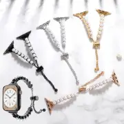 Pearl Bead Bangle Strap for iWatch Apple Watch 38 42 40 44mm 41 45 49mm Bracelet