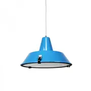 Asi Industrial Cord Drop Dome Pendant Light Lamp - Blue.