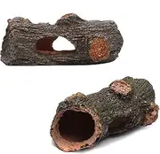 Hamiledyi 2 Packs Aquarium Log Aquarium Wood Trunk Decorations Fish Tank Driftwood Aquarium Hideout Cave Ornament for Fish Tank Terrarium