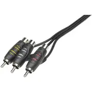 [Digitech] 3 RCA Piggyback Plugs to 3 RCA Plugs Audio Visual Cable 1.5m