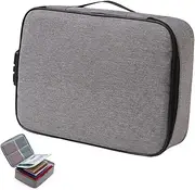 AKOOSY Document Lock Bag for Important Document Storage Multi File Organizer with Combination Lock Capacity Travel Document Case Secure Storage for Home Office