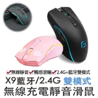 在飛比找momo購物網優惠-【OGORUS】X9藍牙/2.4G 雙模式無線靜音滑鼠(#靜