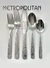 Metropolitan by Holister 18/10 Stainless Steel Flatware 20pc Set Jubilee Frost