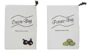 NEW Set of 2 Reusable Produce Storage Bags,Potato & Onion Sprout-Free Vegetable