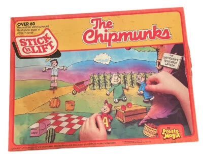Lot Of 80’s The Chipmunks Toys Stick N Lift Presto Magix Never Used In Open Box