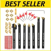 21-Pcs Indexable Lathe Turning Tool Kit with carbide Inserts for Precision Work