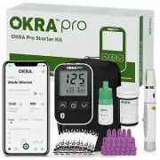 Pro Glucose Monitor Kit - Syncs with Free App - Meter, Test Strips, Lancets,