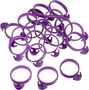 24 Pieces Icing Bag Ties Silicone Decoration Bag Ties for Cupcakes Cookies and Pastry (Light Purple)