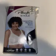 42B - Playtex 18 Hour Front-Close Support Bra Flexible Back Comfort New!