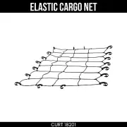 CURT 65 x 38 Inch Elastic Cargo Net with Hooks for Roof Basket 18201