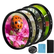 58mm Close-up Filter Kit 4 Pieces (+1,+2,+4,+10) Macro Filter Accessory Set w...