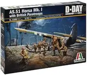 Italeri 1:72 D-Day As.51 Horsa Mk.I/Ii with British Paratroops. Airplane Model Building Kits