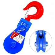 2 ton Snatch Block with Hook, 3" Sheave 3/8" Inch Wire Rope Snatch Block, 440...