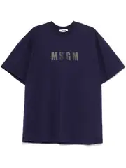 [Msgm] Msgm-T-Shirt In Cotone Con Stampa Logo-Uomo L