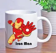 Custom Colorful Iron Man Avenger Super Hero Child Gift Coffee Cup Mug 2 sided