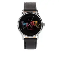 在飛比找momo購物網優惠-【COACH】彩色馬車圖案女錶(黑色)