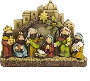 Christmas Nativity Scene Decorations, Classic Nativity Scene Set, Religious Nativity Scene Figurines, Traditional Nativity Scene Decor, Christian Nativity Set for Tabletop