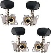 TOYANDONA 4pcs Guitar Tuner Single Hole 2r2l Tuning Pegs Keys Silver for Guitar Accessories