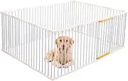 Topet Portable Pet Dog Playpen Enclosure Cage Puppy Exercise Cage Play Pen Fence 8/10/12/14/16 Panels - New Improved Design (14 Panel)