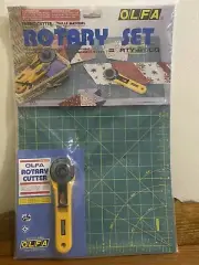 Vintage OLFA Rotary Set Starter Kit Fabric Cutter & Mat RTY-ST/CG