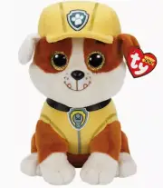 Paw Patrol - RUBBLE the Bulldog 6" - TY Beanie Boos - NEW W Tags
