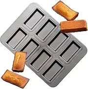 Generisch Small Bread Pans for Baking, Brownie Baking Tray - Small Loaf Moulds, 8 Cavity Rectangle Non-Stick Brownie Making Tools for Cupcake, Muffin, Cheesecake, Cold Desserts