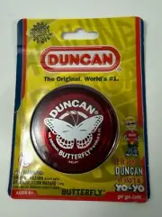 DUNCAN BUTTERFLY YO-YO - THE ORIGINAL WORLDS #1 YOYO - (RED) - BRAND NEW!