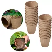 50/100pcs Nursery Pots Biodegradable Paper Pulp Peat Pot Plant Nursery/Cup Tray