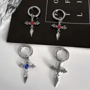 Removable Metal Devil Wings Cross Martin Boot Shoes Buckles Decoration Pendant