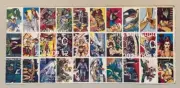 old trading card x30pc uncut sheet Superhero Masters of the Universe He-Man Asia