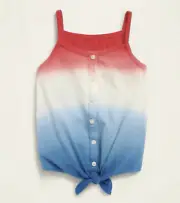 Old Navy Toddler Girls Size 12-18 Months ~ Button Front Tie Hem Tank Top ..$15