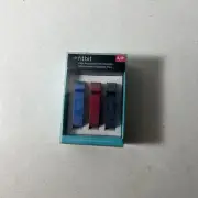 Fitbit Flex 3 Pack Multi Accessory Wristbands Bands Black Red Blue S New