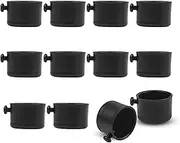 Curtain Rod Ends, Curtain Rod Finials Ends Are Strong And Durable With Fixing Screws, Black Color, Suitable For Curtain Finials Ends For Roman Curtain Rods Up To 1.1 Inches/28mm Diameter (PACK-12)