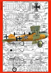Model Airplane Plans (UC): Albatros DVA 30" 1/12 Scale for .14-.29 (Musciano)