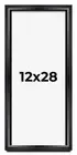 12x28 Shadow Box Frame Black | 1.25 inches Deep Real Wood Contemporary Shadowbox