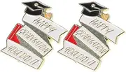 [FOMIYES] 2pcs Graduation Pin Badge Graduation Presents Adult Graduation Pin Creative Graduation Badge Graduation Pin Badge For Decor