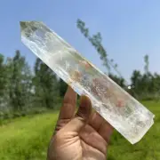 1.4LB Top Natural Clear Quartz Obelisk Tower Crystals Wand Point Reiki Gift Gems