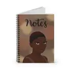 Spiral Notebook - Ruled Line Paper Black Girl Art African Girl Notepad Melanin