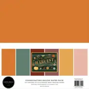 Carta Bella Paper HARVEST 12x12 Coordinating Solids Textured Cardstock Kit