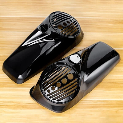 For Harley Touring Models 2014-UP Black 8 inch Speaker Lids With Tweeter Port