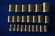 Craftsman 24 PC 1/2 IN Dr. Laser and Etch 12 PT 9-30 32,36 MM Metric Socket 475