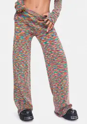[Jaded London] Spacedye Knit Low Rise Wide Leg Joggers