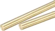 uxcell Brass Rod,Brass Solid Round Rod 8mm Diameter 300mm Length Lathe Bar Stock for RC Model DIY Craft Pack of 2