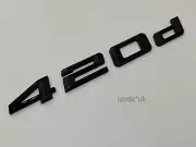 NEW GLOSS BLACK 420d BADGE REAR BOOT BACK FITS BMW 4 SERIES