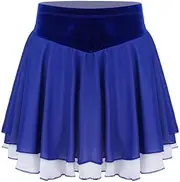 [ERTYUIO] Petite Skirts for Short Womenchiffon Figure Skating Short Skirt Stage Performance Costume Training Latin Dance Skirt