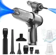 19000Pa Powerful Portable Vacuum Cleaner, 4-in-1 Rechargeable Vacuum Cleaner and Blower for Car, Mini Cordless Vacuum Cleaner High Power Suction for Hair, Car, Home, Office, Kitchen