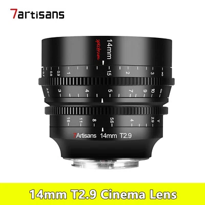 7artisans 14mm T2.9 Full Frame Ultra Wide Angle Lens for Sony E FX3 A9II Camera