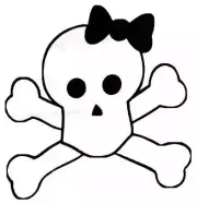 crossbones skull fabric applique iron on not embroidered 5.5 inch crafts new