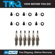 TRQ Ignition Coil Boots & Iridium Spark Plug Kit Set for Buick Cadillac Chevy GM